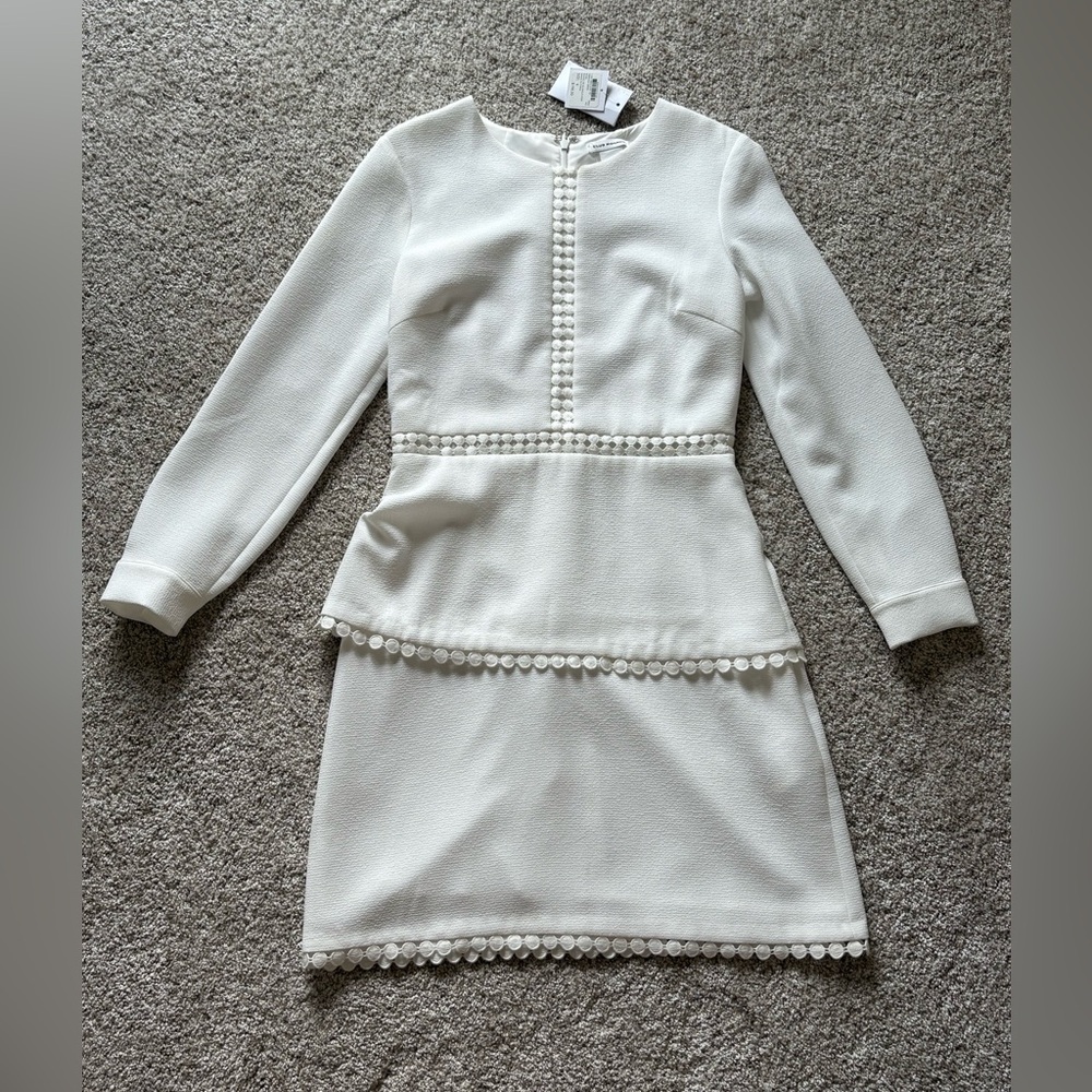 Club Monaco White Ivory Textured Dress